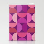 Mid Century Modern Shapes - Pink Magenta Stationery Card Gallery Image 2