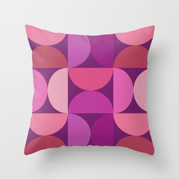 Mid Century Modern Shapes - Pink Magenta Throw Pillow Gallery Image 6