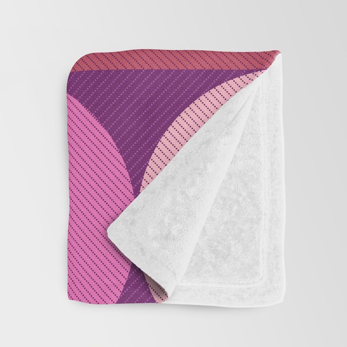 Mid Century Modern Shapes - Pink Magenta Throw Blanket Gallery Image 3