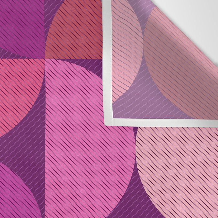 Mid Century Modern Shapes - Pink Magenta Wall Tapestry Gallery Image 3