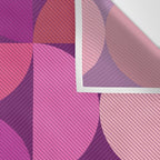 Mid Century Modern Shapes - Pink Magenta Wall Tapestry Gallery Image 3