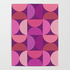 Mid Century Modern Shapes - Pink Magenta Poster Gallery Image 4