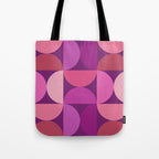 Mid Century Modern Shapes - Pink Magenta Tote Bag Gallery Image 1
