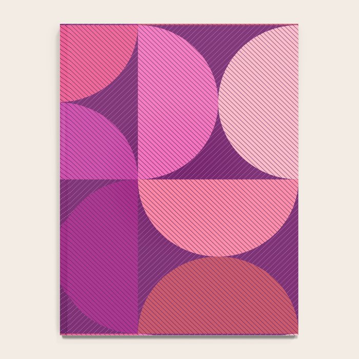 Mid Century Modern Shapes - Pink Magenta Notebook Gallery Image 4