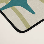 Mid Century Modern Cosmic Star Pattern 693 Cream Turquoise Olive Desk Mat Gallery Image 4