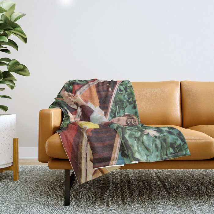 Fingers for Lily - Middle finger lilies Throw Blanket Gallery Image 1