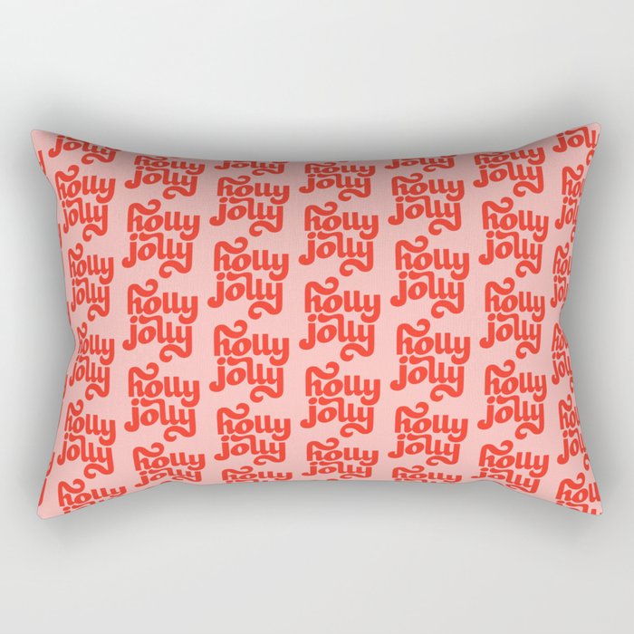 Holly Jolly Pattern Rectangular Pillow Gallery Image 2
