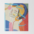 Abstract Woman 04 Throw Blanket Gallery Image 2