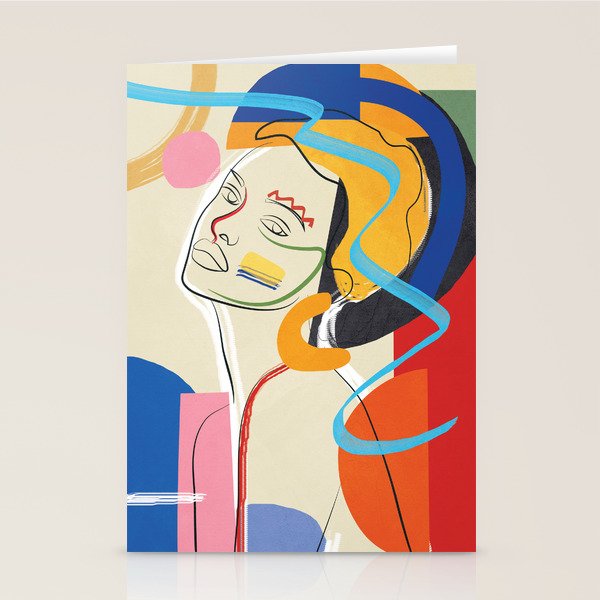 Abstract Woman 04 Stationery Card Gallery Image 2