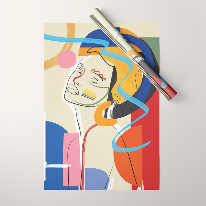 Abstract Woman 04 Wrapping Paper Gallery Image 1