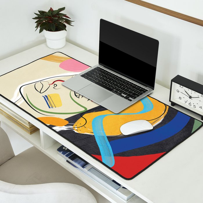 Abstract Woman 04 Desk Mat Gallery Image 2