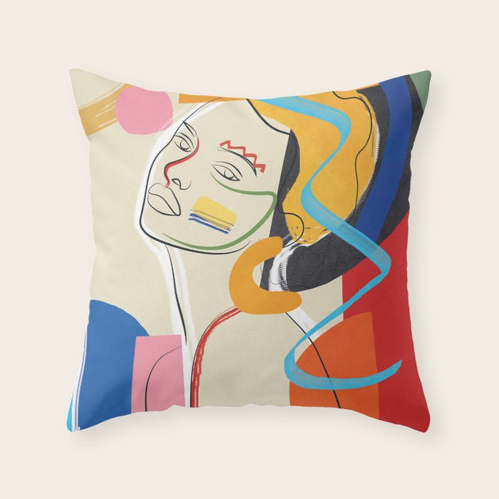 Abstract Woman 04 Throw Pillow Gallery Image 6