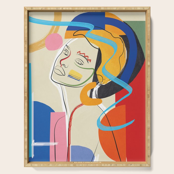 Abstract Woman 04 Serving Tray Gallery Image 1