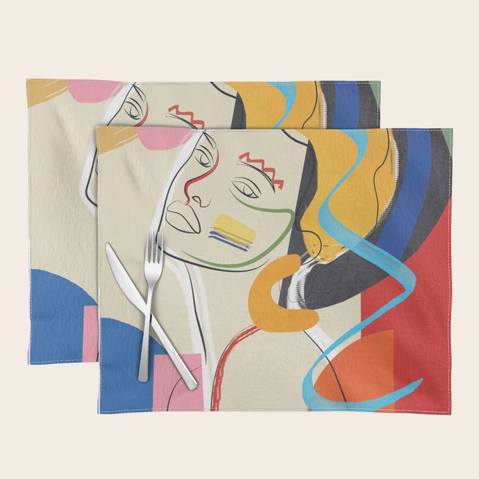 Abstract Woman 04 Placemat Gallery Image 1