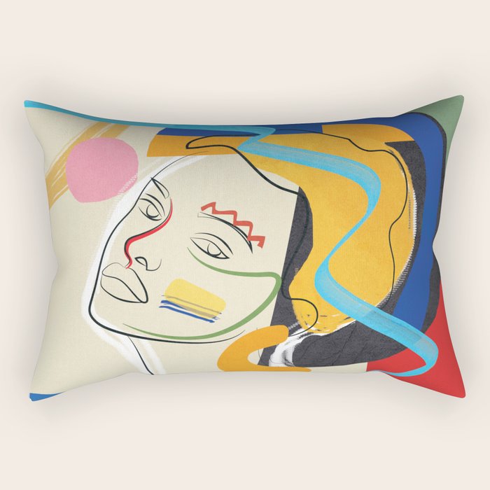 Abstract Woman 04 Rectangular Pillow Gallery Image 2