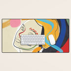 Abstract Woman 04 Desk Mat Gallery Image 1