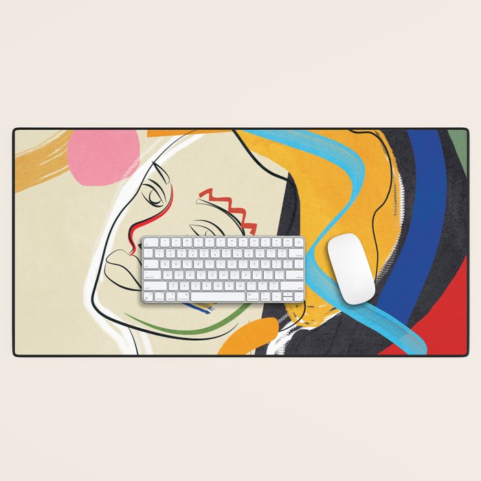 Abstract Woman 04 Desk Mat Gallery Image 1