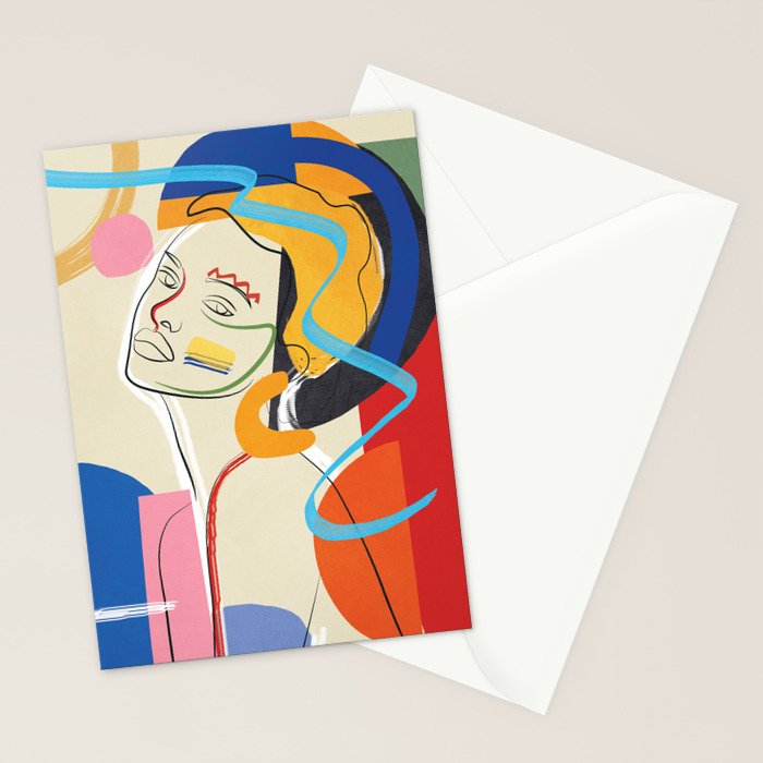 Abstract Woman 04 Stationery Card Gallery Image 2
