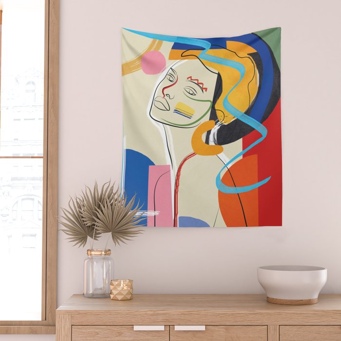 Abstract Woman 04 Wall Tapestry Gallery Image 2