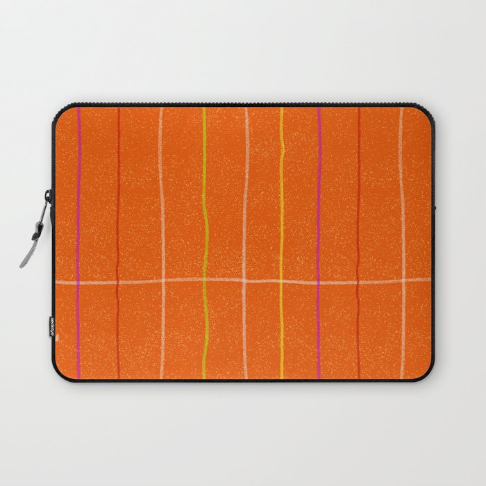 Textured Picnic Pattern in Poppy Red Laptop Sleeve Gallery Image 1