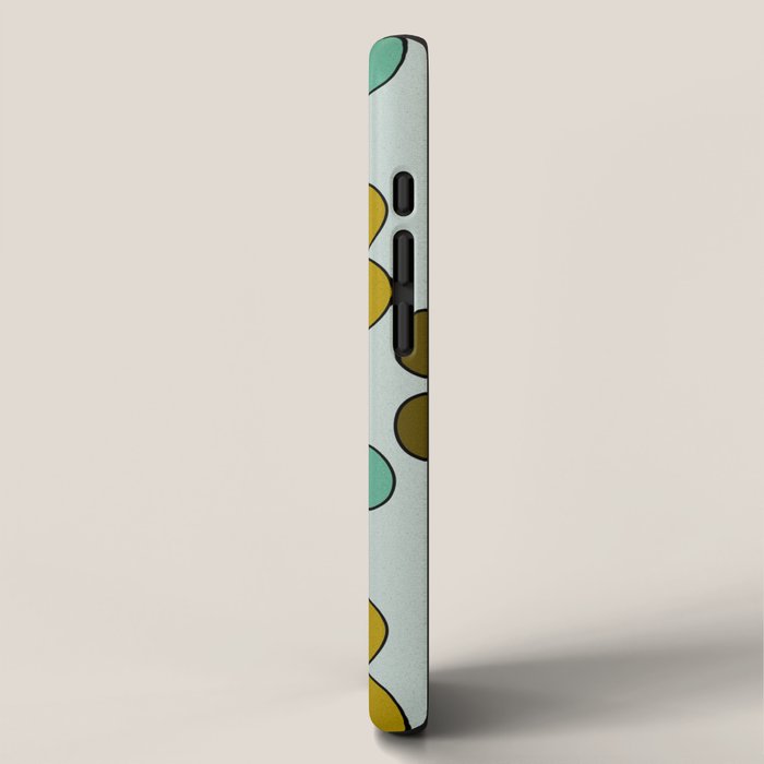 Groovy Flowers Print in Blue iPhone Case Gallery Image 2