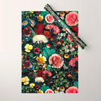 Night Vintage Garden Wrapping Paper Gallery Image 1