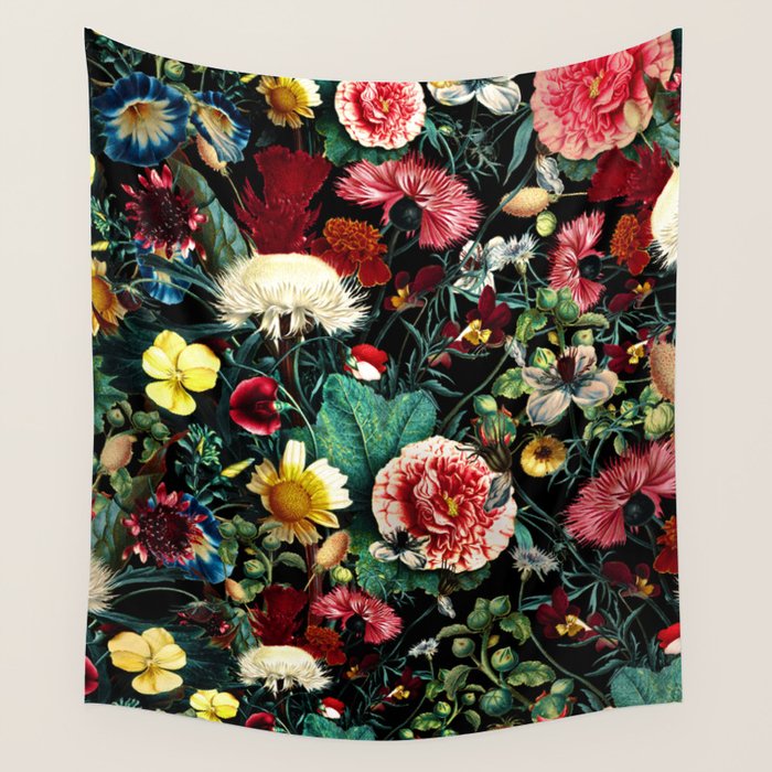 Night Vintage Garden Wall Tapestry Gallery Image 4
