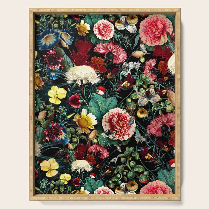 Night Vintage Garden Serving Tray Gallery Image 1