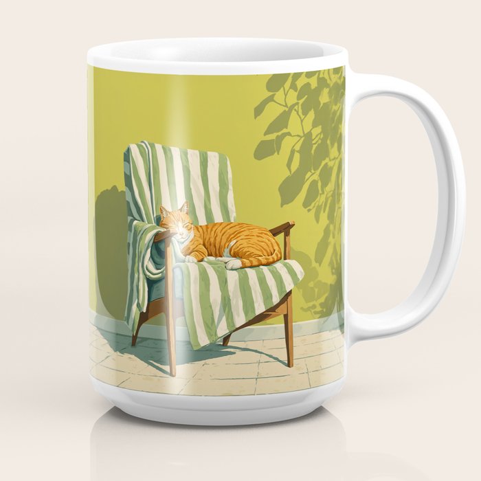Sleeping Ginger Cat Sunshine Coffee Mug Gallery Image 2