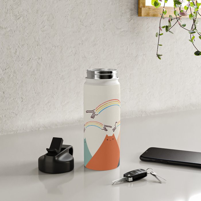 Cat Landscape 101 Water Bottle Gallery Image 4