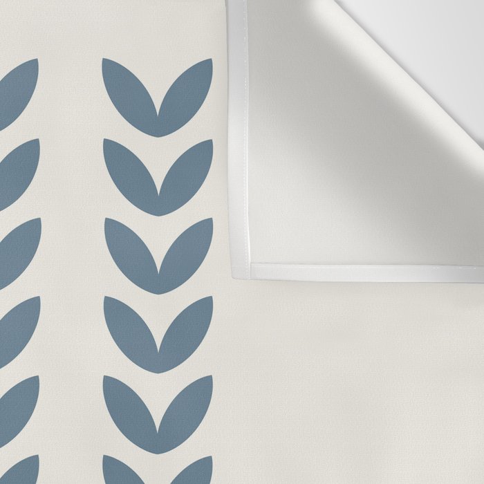 Leaf Pattern Pastel Blue - Scandinavian Wall Tapestry Gallery Image 3