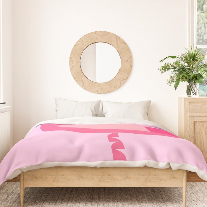 Geometric flamingo Duvet Cover Gallery Image 3
