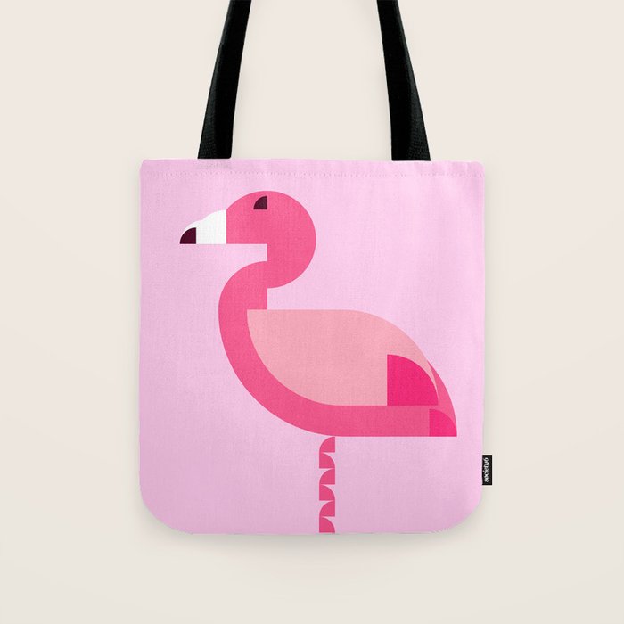 Geometric flamingo Tote Bag Gallery Image 1