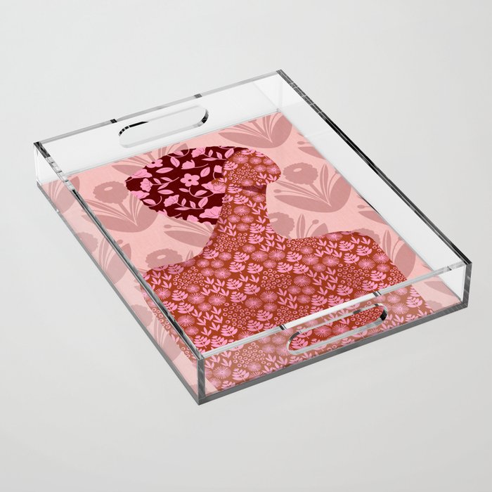 Flower Woman Acrylic Tray Gallery Image 1