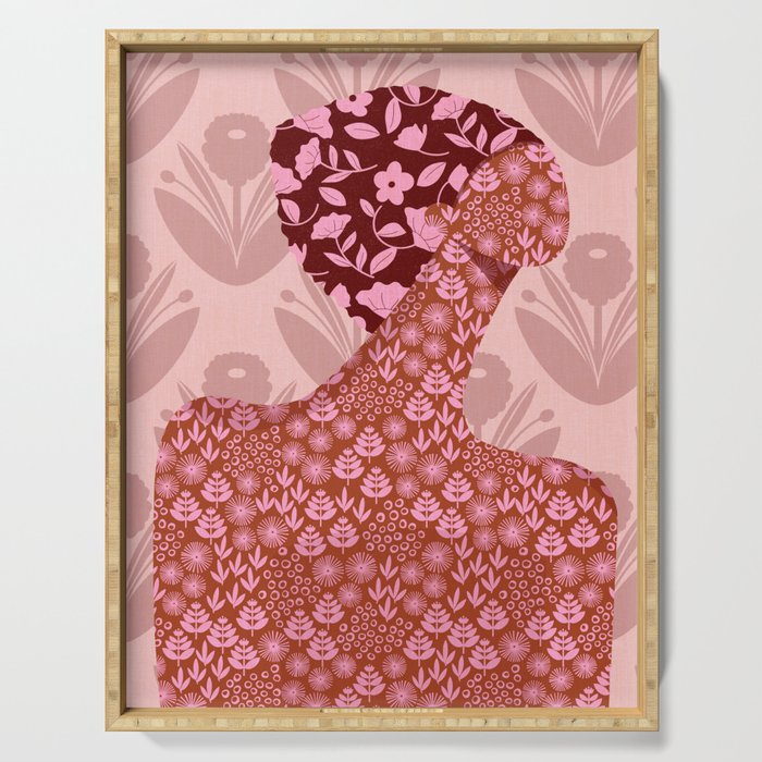 Flower Woman Serving Tray Gallery Image 1