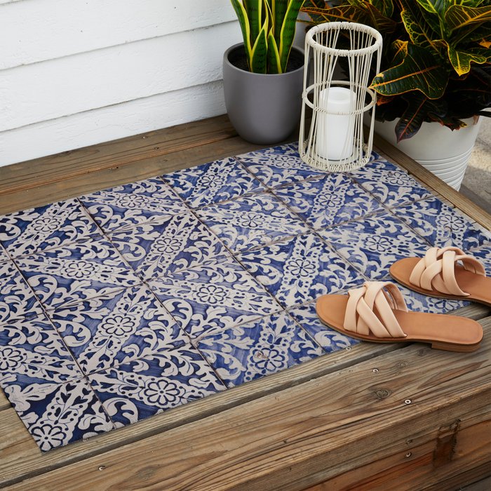 Lisbon Tile Outdoor Rug Gallery Image 2