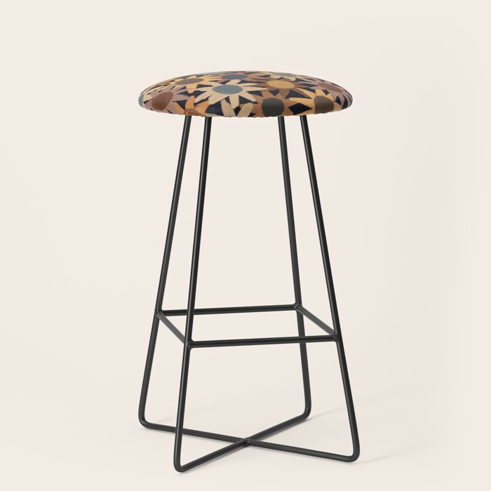 Hand Drawn Florals #5 Stool Gallery Image 1