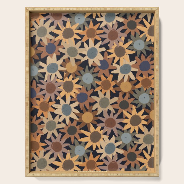 Hand Drawn Florals #5 Serving Tray Gallery Image 1
