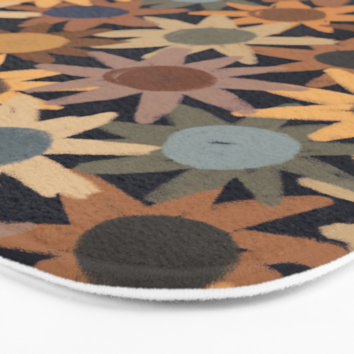 Hand Drawn Florals #5 Bath Mat Gallery Image 3