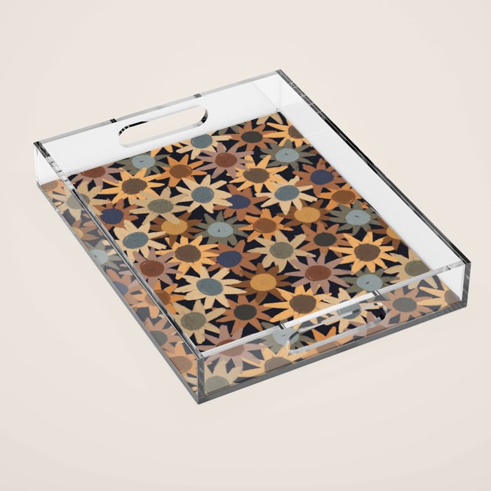 Hand Drawn Florals #5 Acrylic Tray Gallery Image 1