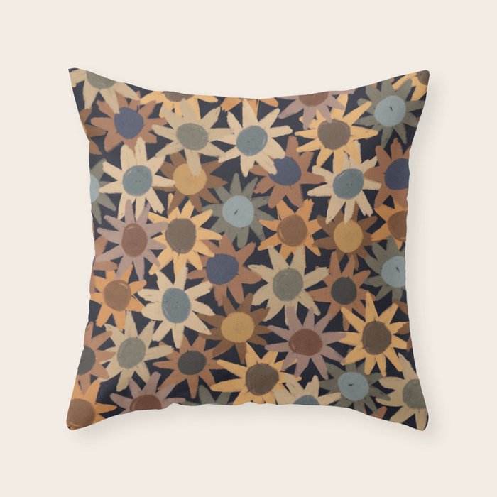 Hand Drawn Florals #5 Throw Pillow Gallery Image 6