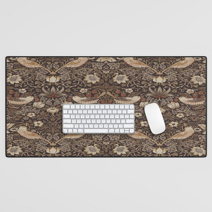 William Morris strawberry thief design Desk Mat Gallery Image 1