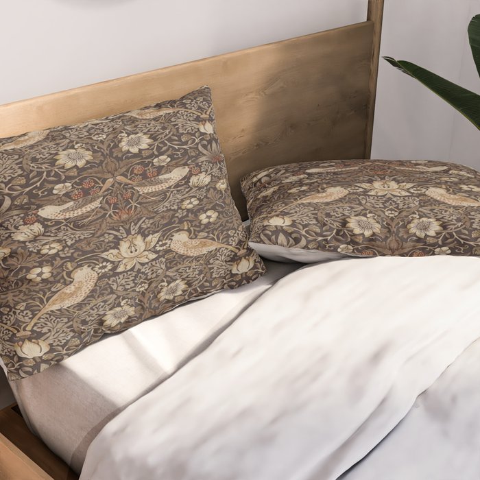 William Morris strawberry thief design Pillow Sham Gallery Image 2