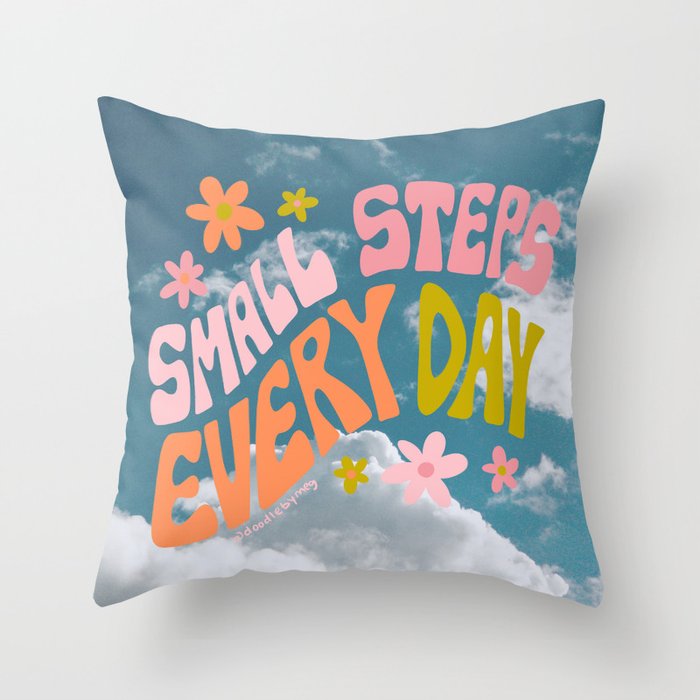 Small Steps Throw Pillow Gallery Image 1