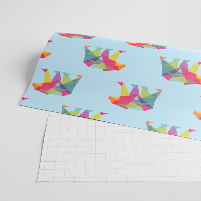 Fractal Bear - neon colorways Wrapping Paper Gallery Image 2