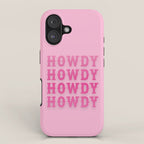 Howdy - Pink Western Aesthetic iPhone Case Gallery Image 1