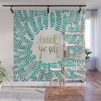 Treat Yo Self - Gold & Turquoise Wall Mural Gallery Image 1