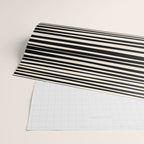 Natural Stripes Modern Minimalist Colour Block Pattern Black Rust Almond Cream Wrapping Paper Gallery Image 2