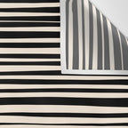 Natural Stripes Modern Minimalist Colour Block Pattern Black Rust Almond Cream Wall Tapestry Gallery Image 3