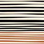 Natural Stripes Modern Minimalist Colour Block Pattern Black Rust Almond Cream Coffee Mug Gallery Image 2